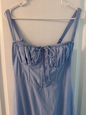 Sim and Sam Blue Corset Milkmaid Midi Dress
Size XS